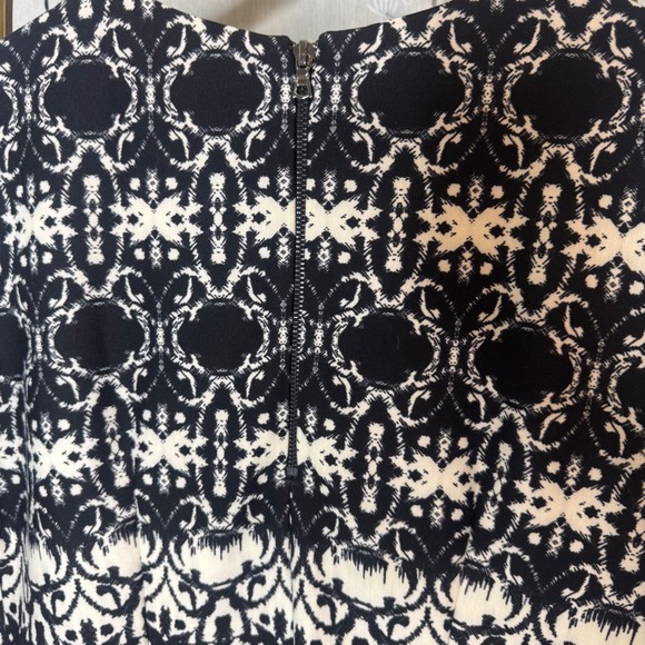 Taylor Womens Navy White Geometric Ombre 3/4 Sleeve Shift Dress Size 10 - Picture 9 of 9